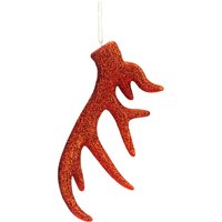 VFM e-Store Christmas Tree Decoration Hanging Stag Antler Ornament 17x7x2. Red