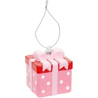 VFM e-Store Christmas Tree Decoration Glitter Present Ornament X in Pink