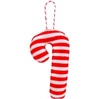 VFM e-Store Christmas Tree Decoration Hanging Fabric Candy Cane X in Red