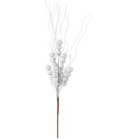VFM e-Store Glitter Berry Pick Christmas Decoration Ornament White