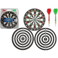 15" Dart Board Set Family Game X6 Darts