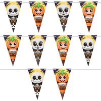 e Boo Crew Halloween Bunting Pumpkin Skeleton Wall Decoration