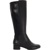 Dune London Women's Wide Fit 'Tayla' Leather Knee High Boots in Black | Size: 7