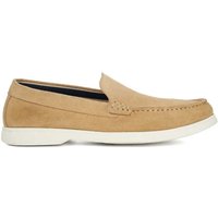 Dune London Men's Wide Fit 'Bufton' Suede Loafers in Natural | Size: 10