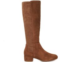 Dune London Women's Wide Fit 'Tayla' Suede Knee High Boots in Brown | Size: 3