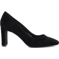 Dune London Women's Wide Fit 'Arriving' Suede Court Shoes in Black | Size: 8
