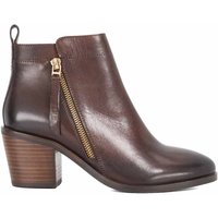 Dune London Women's Wide Fit 'Paicing' Leather Ankle Boots in Brown | Size: 5