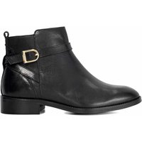 Dune London Women's Wide Fit 'Pemma' Leather Ankle Boots in Black | Size: 7