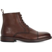 Dune London Men's Wide Fit 'Matias' Leather Smart Boots in Brown | Size: 6