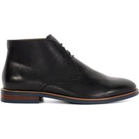 Dune London Men's Wide Fit 'Millers' Leather Chukka Boots in Black | Size: 6