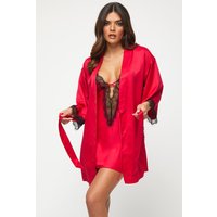 Ann Summers Women's Cherryann Robe in Red | Size: Large