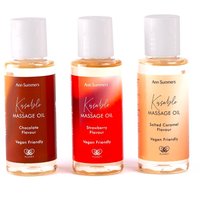 Ann Summers Women's Kissable Flavoured Massage Oil 50ml Set - Pack of 3 in Black