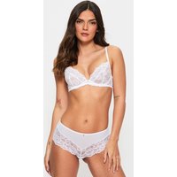 Ann Summers Women's Bridal Sexy Lace Non Padded Plunge Bra in White | Size: 38D