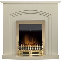 Adam Fires & Fireplaces Adam Truro Fireplace in Cream with Blenheim Electric Fire in Brass, 41 Inch in Copper