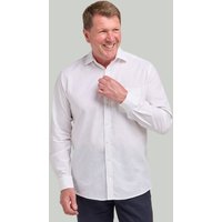 Double TWO Men's White Linen Blend Long Sleeve Shirt | Size: 3XL