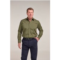 Olive Green Classic Easy Care Long Sleeve Shirt Khaki