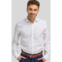 Tailored Fit Herringbone Weave Cotton Shirt inches