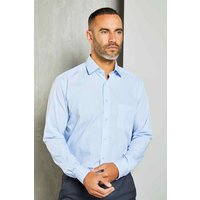 Light Blue Striped Cotton Formal Shirt