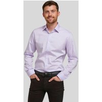 Tailored Fit Lilac Non Iron Pure Cotton Twill Shirt