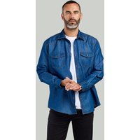 Mid Stone Wash Twin Pocket Denim Shirt