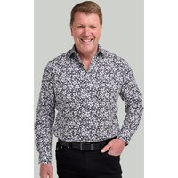 & White Floral Print Cotton Shirt inches
