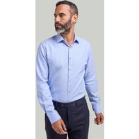 Tailored Fit Pale Herringbone Weave Cotton Shirt