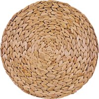 Pack 4 Round Placemats Water Hyacinth 30cm Tagged