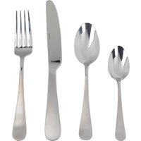 Mikasa Ciara' Cutlery Set, 16 Piece Satin Stainless Steel, Gift Boxed in Metallic Silver