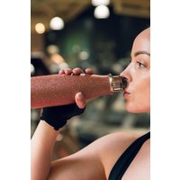 BUILT New York Double Walled Stainless Steel Water Bottle, Rose Gold Glitter, 500ml