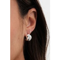 Jon Richard Women's Gold Polished Crystal Dome Stud Earrings