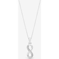Simply Silver Women's Sterling Silver 925 Cubic Zirconia Infinity Pendant