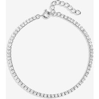 Simply Silver Women's Sterling Silver 925 Cubic Zirconia Fine Tennis Bracelet