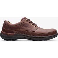 Nature Three Mahogany Leather Derby Shoes Lace Up Standard Fit