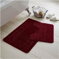 GAVENO CAVAILIA Greek Bath Mat in Burgundy