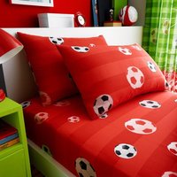 Printed Polycotton Duvet Cover Pillowcases Goals Single Fitted