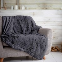 Fluffy Faux Fur Throw cm × 200 cm