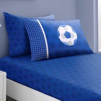 Printed Polycotton Duvet Cover Set Or Fitted Sheet Set Football Goals Single Fitted