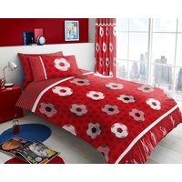 Printed Polycotton Duvet Cover Set Or Fitted Sheet Set Football Goals Double Fitted