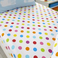 Printed Polycotton Duvet Cover Set Or Fitted Sheet Set Sunny Rainbow Double Fitted