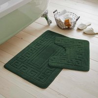 GAVENO CAVAILIA Greek Bath Mat in Dark Green