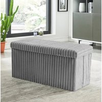 GAVENO CAVAILIA Storage Bench Box in Grey | Size: 2 Seater
