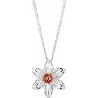Clogau Women's Nature's Wonder Sterling Silver Daffodil Pendant in Metallics
