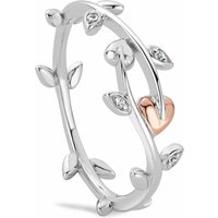 Clogau Women's Tree of Life Sterling Silver Vine Ring with Topaz in Metallics | Size: T