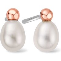Clogau Women's Nature's Wonder Sterling Silver Beachcomber Stud Earrings with Pearls in Metallics
