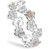 Clogau Women's Nature's Wonder Sterling Silver Forget-Me-Not Ring in Metallics | Size: O