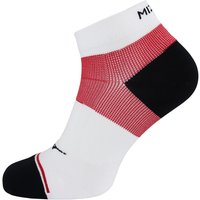 Mizuno Men's DryLite White/Red Support Mid Running Socks in White | Size: Medium