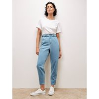 Apricot Women's Freya Paper Bag Waist Slim Fit Jeans in Blue | Size: 10