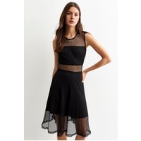 Cutie London Women's Sleeveless Mesh Midi Dress in Black | Size: 16