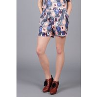 Cutie London Women's Pastel Floral Print High-Waisted Shorts in Pink | Size: 10