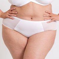 Curvy Kate Women's WonderFully Mid-Rise Short Brief Knickers in White | Size: 22